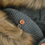 Winter Warm Children's Knitted Bear Rompers - Cozy Nursery