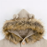 Winter Warm Children's Knitted Bear Rompers - Cozy Nursery