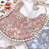 Baby Vintage Bibs with Pom Poms - Cozy Nursery