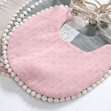 Baby Vintage Bibs with Pom Poms - Cozy Nursery