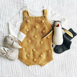 Newborn Knit Pompom Romper