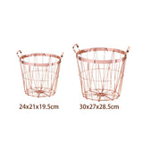 Rose Gold Metal Storage Basket - Cozy Nursery