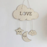 Wooden Moon Nursery Decor - Cozy Nursery