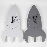 Space Rocket Wall Clock - Cozy Nursery