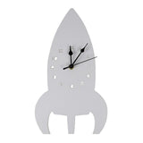 Space Rocket Wall Clock - Cozy Nursery