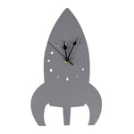 Space Rocket Wall Clock - Cozy Nursery