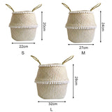 Natural Seaweed Woven Basket - Cozy Nursery