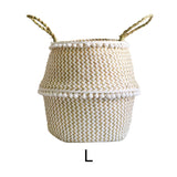 Natural Seaweed Woven Basket - Cozy Nursery