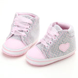 Baby Heart Lace-Up Sneakers