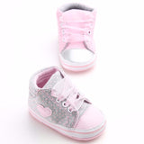 Baby Heart Lace-Up Sneakers