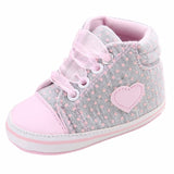 Baby Heart Lace-Up Sneakers