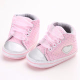 Baby Heart Lace-Up Sneakers