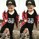 I am the Boss Baby Boy Romper - Cozy Nursery