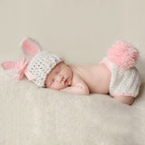 Newborn Bunny Crochet Hat + Short