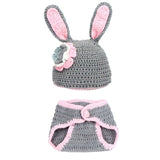 Newborn Bunny Crochet Hat + Short