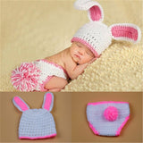 Newborn Bunny Crochet Hat + Short