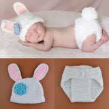 Newborn Bunny Crochet Hat + Short