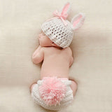Newborn Bunny Crochet Hat + Short
