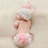 Newborn Bunny Crochet Hat + Short