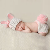 Newborn Bunny Crochet Hat + Short