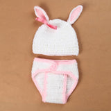 Newborn Bunny Crochet Hat + Short