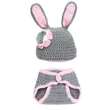 Newborn Bunny Crochet Hat + Short