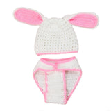Newborn Bunny Crochet Hat + Short
