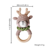 Zoo Animal Crochet Wooden Teether - Cozy Nursery