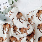 Lion & Giraffe Baby Muslin Swaddles - Cozy Nursery