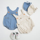Newborn Denim Romper - Cozy Nursery