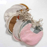 Baby Vintage Bibs with Pom Poms - Cozy Nursery