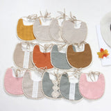 Baby Vintage Bibs with Pom Poms - Cozy Nursery