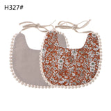 Baby Vintage Bibs with Pom Poms - Cozy Nursery