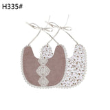 Baby Vintage Bibs with Pom Poms - Cozy Nursery