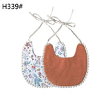 Baby Vintage Bibs with Pom Poms - Cozy Nursery