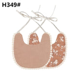 Baby Vintage Bibs with Pom Poms - Cozy Nursery