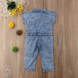 Denim Sleeveless Jumpsuit - Cozy Nursery