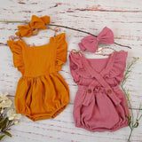 Linen Baby Summer Romper - Cozy Nursery