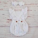 Linen Baby Summer Romper - Cozy Nursery