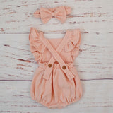 Linen Baby Summer Romper - Cozy Nursery