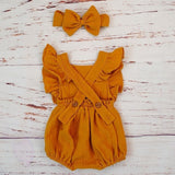 Linen Baby Summer Romper - Cozy Nursery