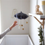 Moon Cloud with Stars Crib Mobile