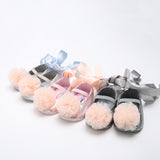 Bow Knot Pompom Shoes