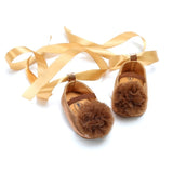 Bow Knot Pompom Shoes