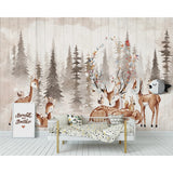 Woodland Nursery Forest Elk Wallpaper