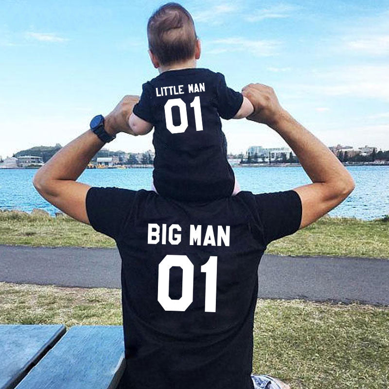Matching Father and Son T-shirt Black / Father M