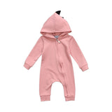 Hooded Dinosaur Romper - Cozy Nursery