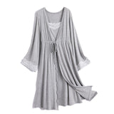Lace Maternity Nightgown and Robe - Cozy Nursery