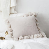 Knitted Tassel Pillow Case