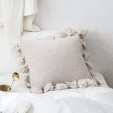 Knitted Tassel Pillow Case
